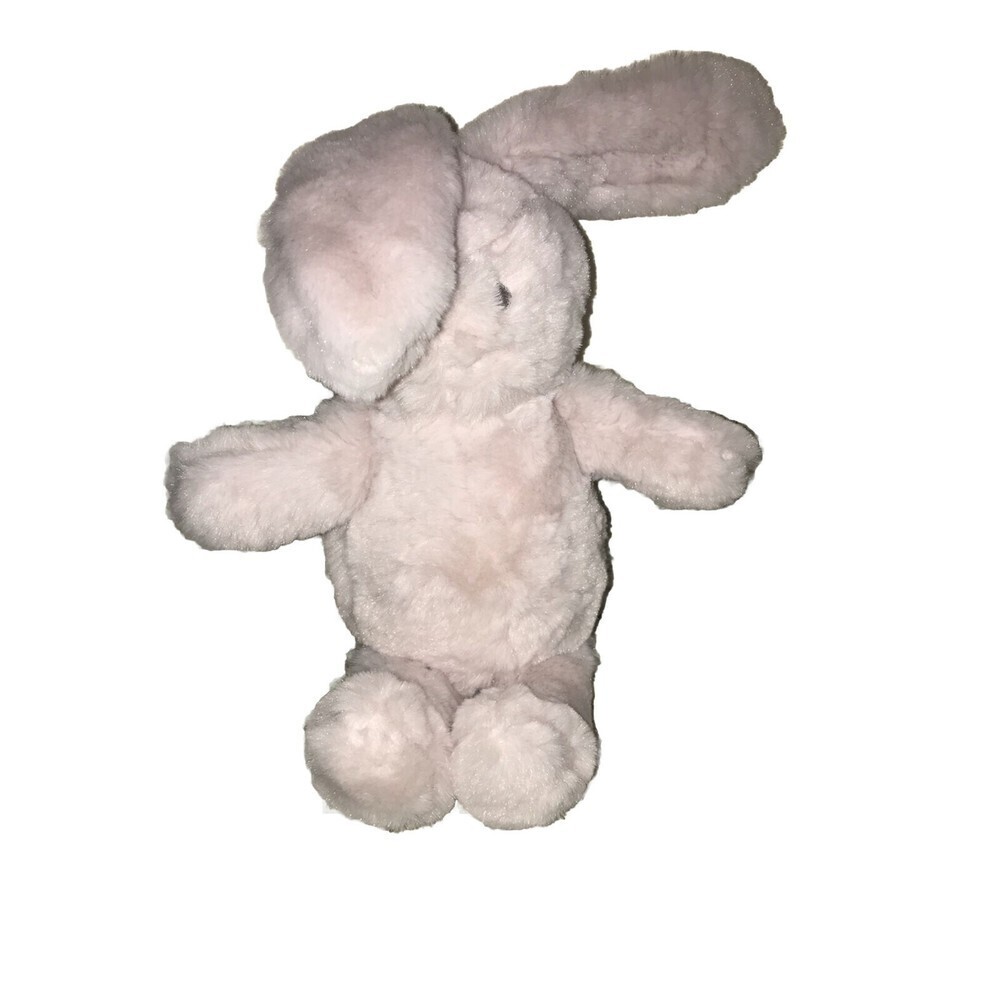SL Home Fashions Pink Bunny Rabbit Plush 12" Stuffed Animal Gray Sewn Eye Furry